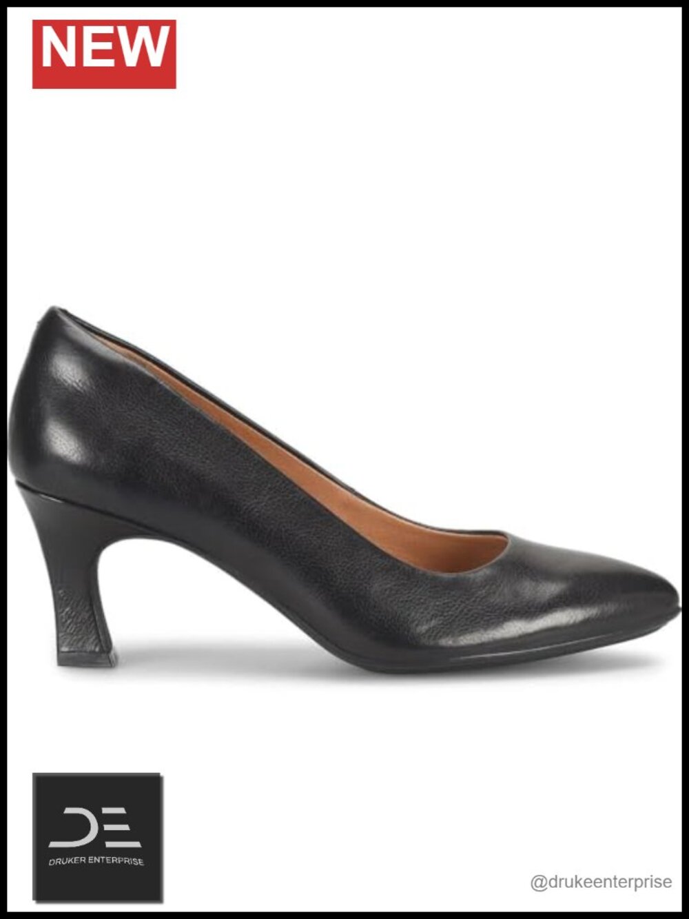 Kitten Heel Pumps Leather Lined Cushioned Arch Support
